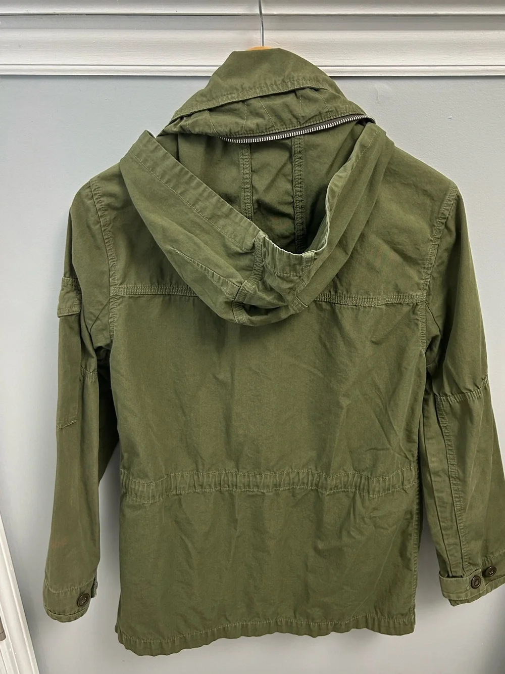 J. Crew Olive Green Field Military Drawstring Utility Jacket